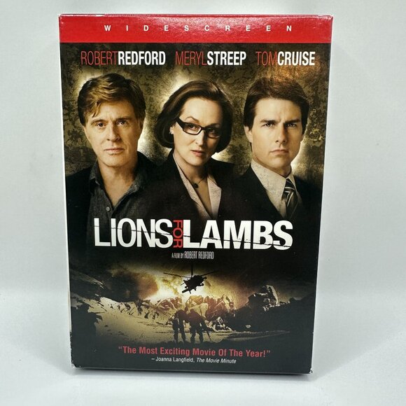 Lions For Lambs Widescreen DVD Robert Redford Meryl Streep Tom Cruise R Drama - Picture 2 of 6